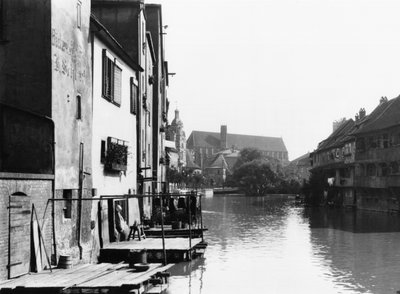 The River Gera at Erfurt, Thuringia by Jousset